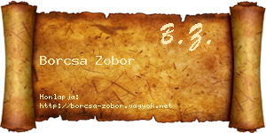 Borcsa Zobor névjegykártya